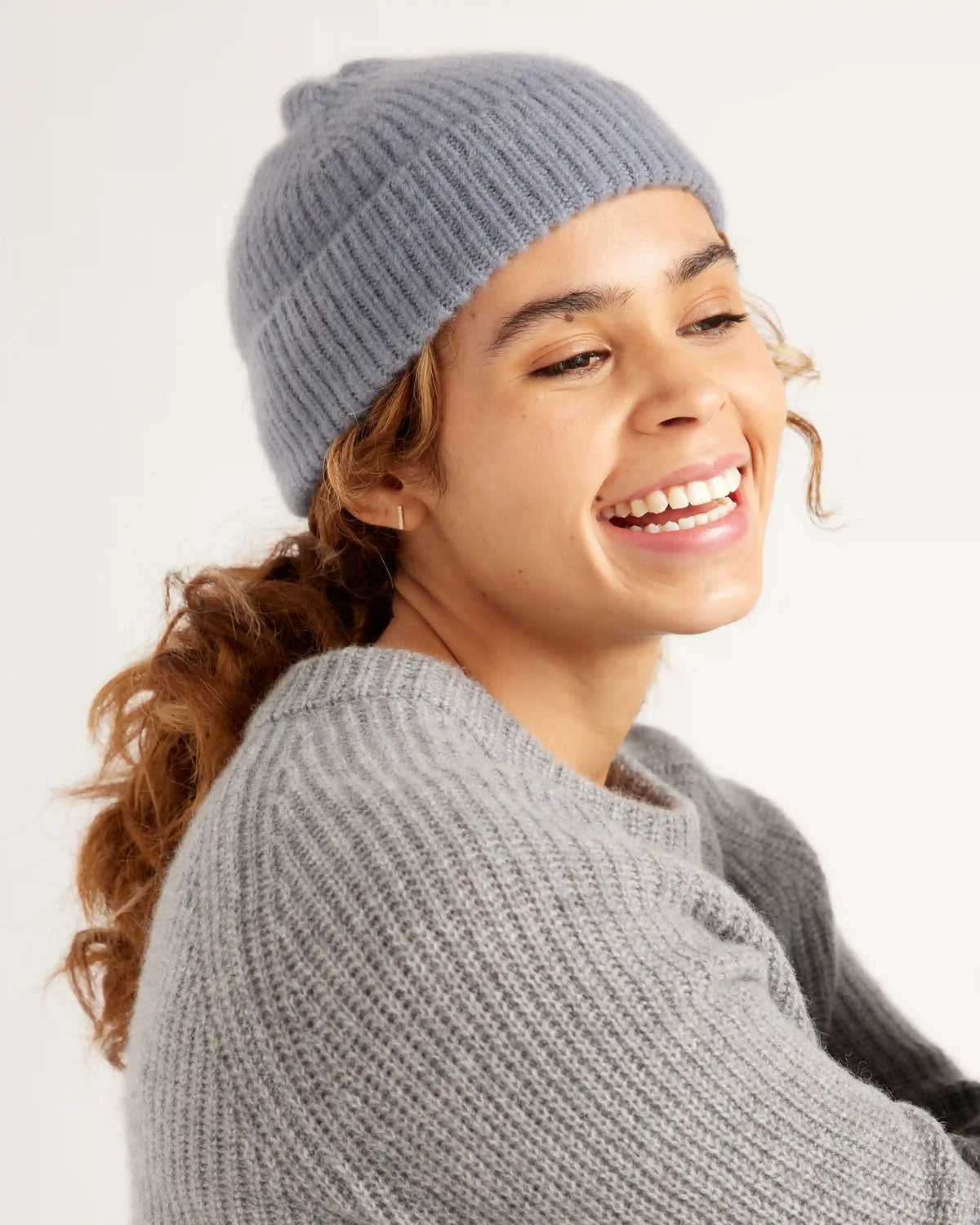 Mongolian Cashmere Ribbed Beanie