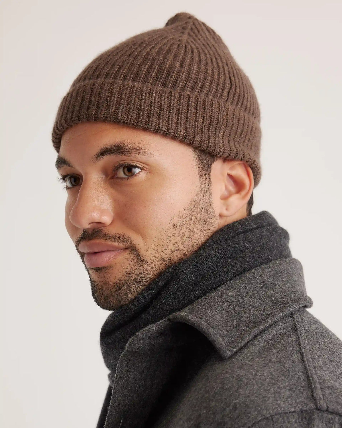 Mongolian Cashmere Ribbed Beanie