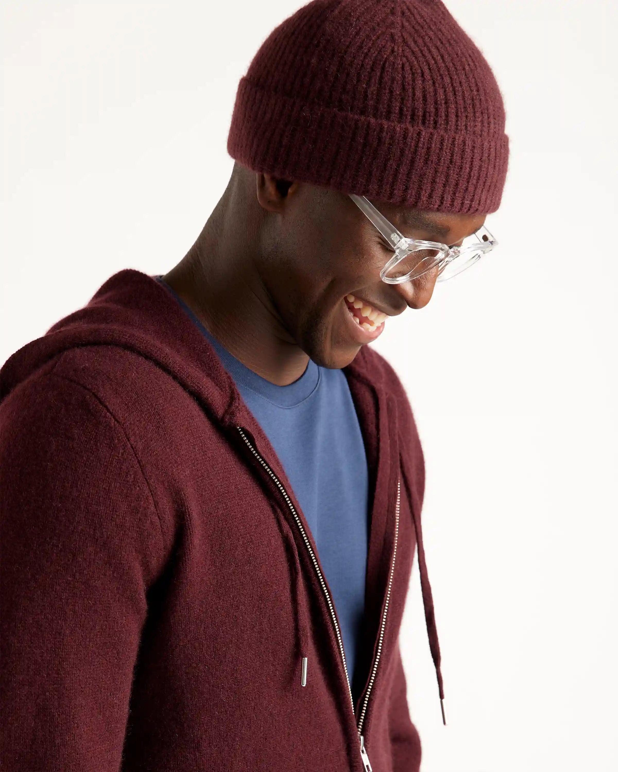Mongolian Cashmere Ribbed Beanie