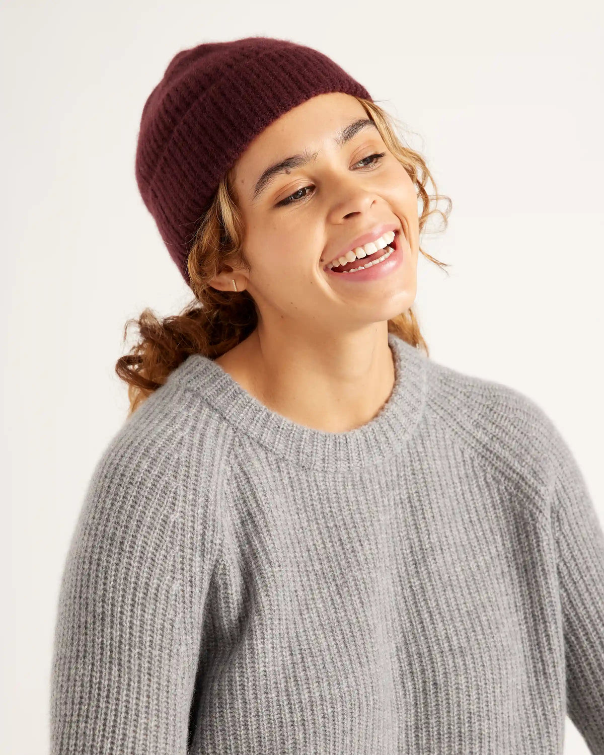 Mongolian Cashmere Ribbed Beanie