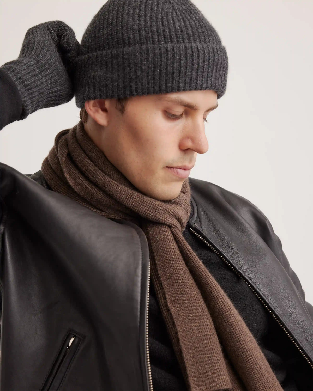 Mongolian Cashmere Ribbed Beanie