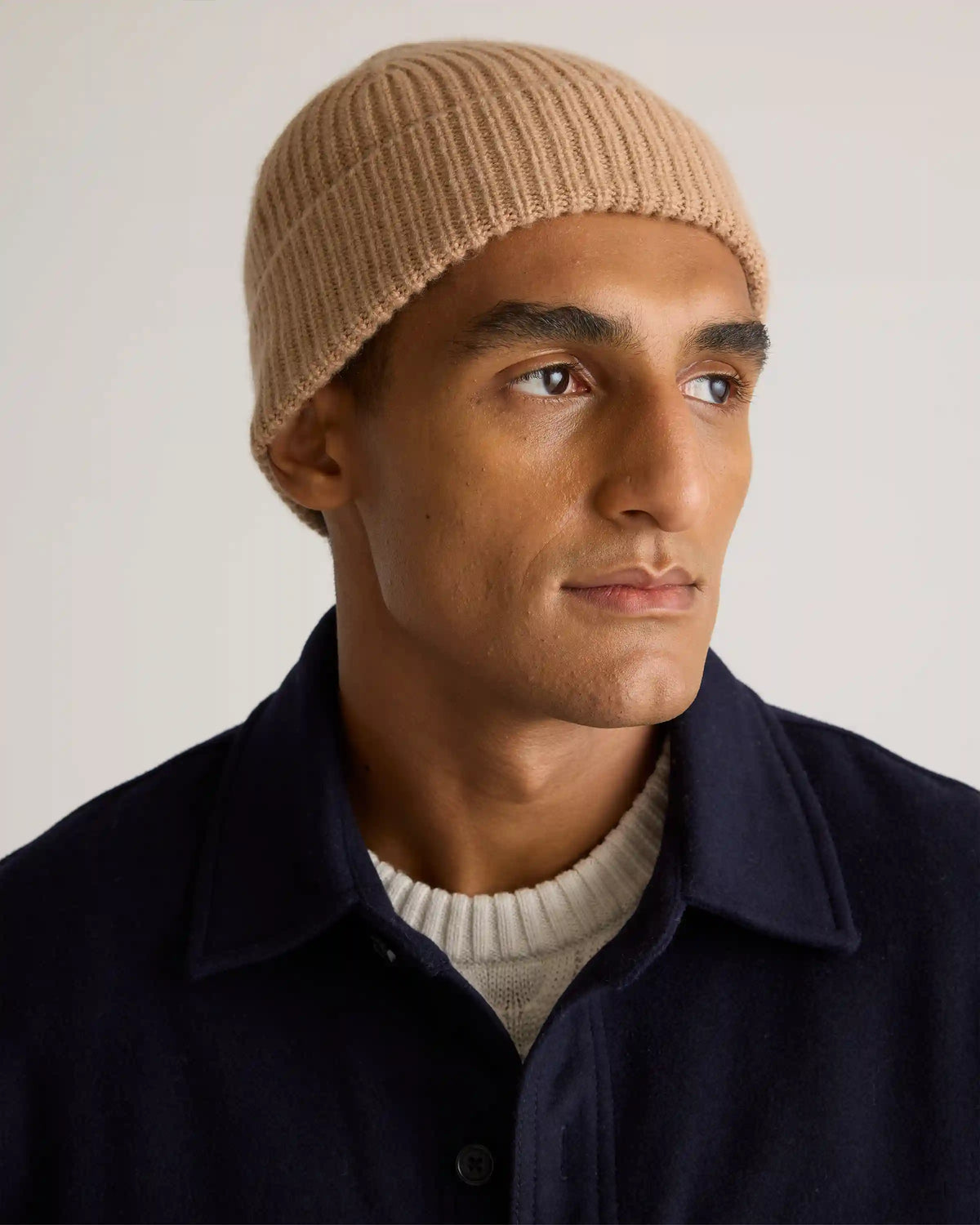 Mongolian Cashmere Ribbed Beanie
