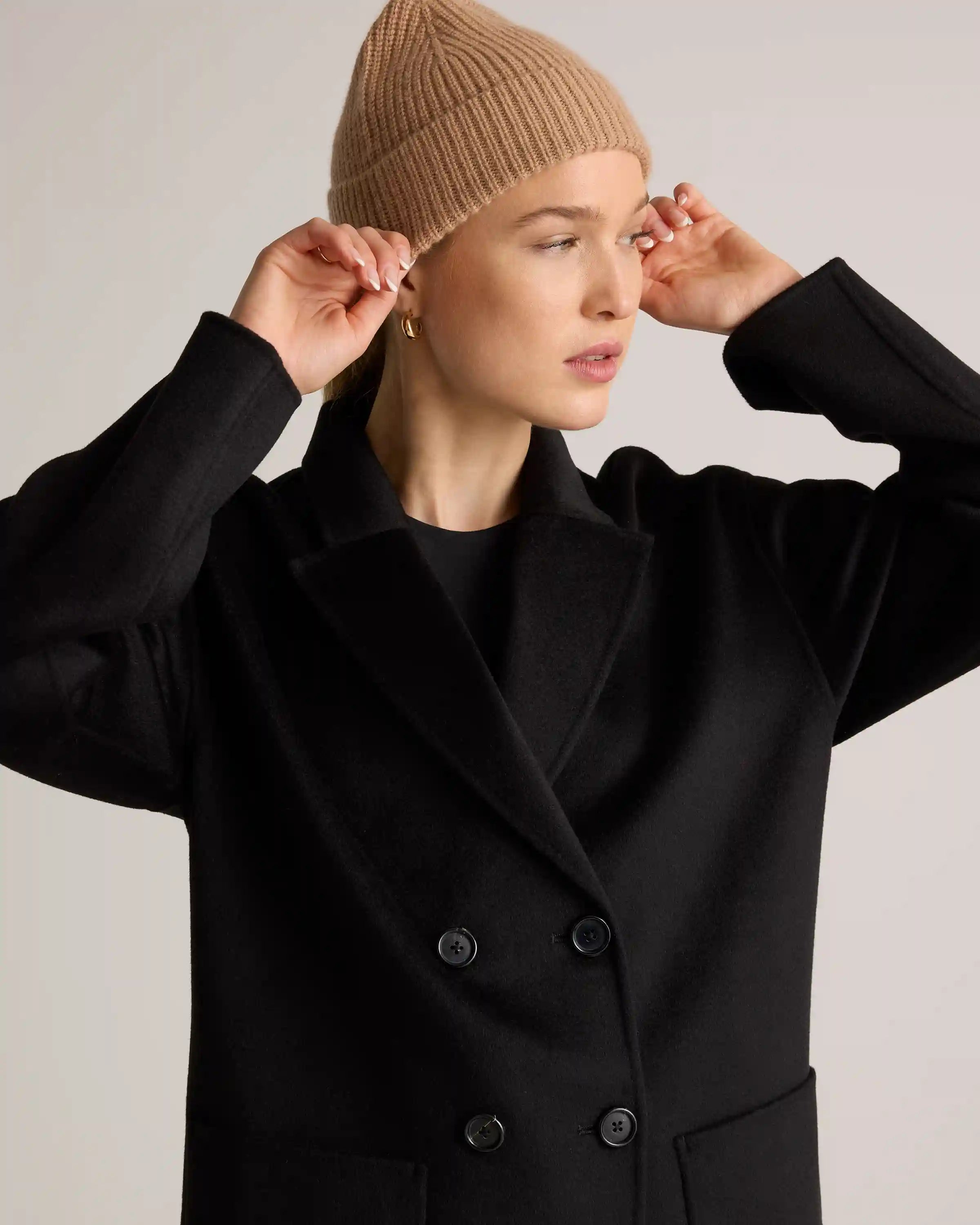 Mongolian Cashmere Ribbed Beanie