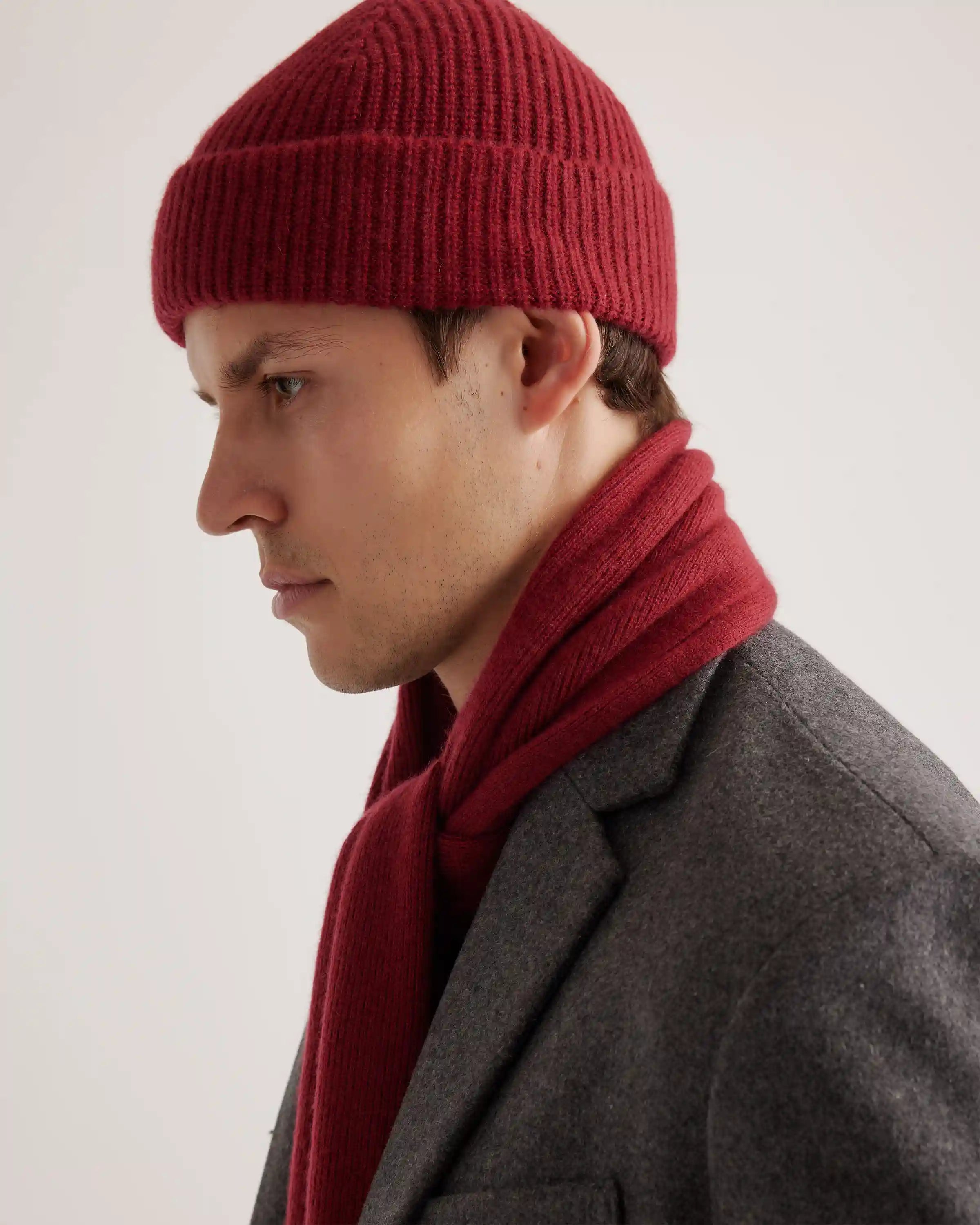 Mongolian Cashmere Ribbed Beanie