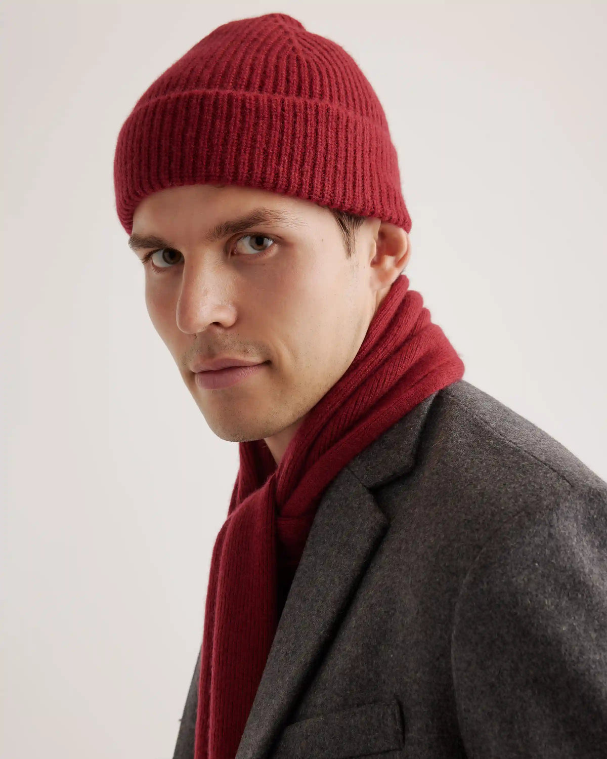 Mongolian Cashmere Ribbed Beanie