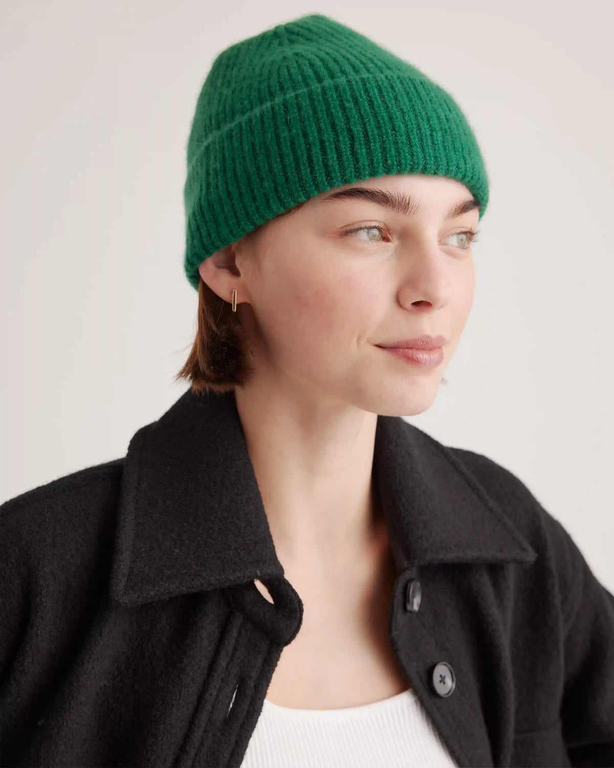 Mongolian Cashmere Ribbed Beanie