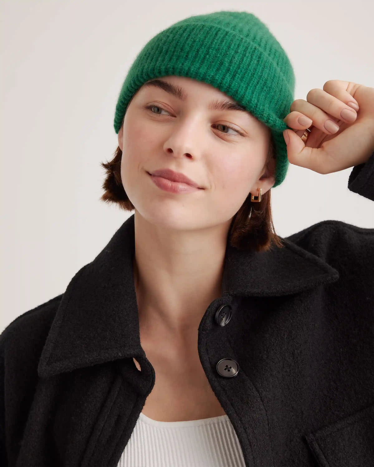 Mongolian Cashmere Ribbed Beanie