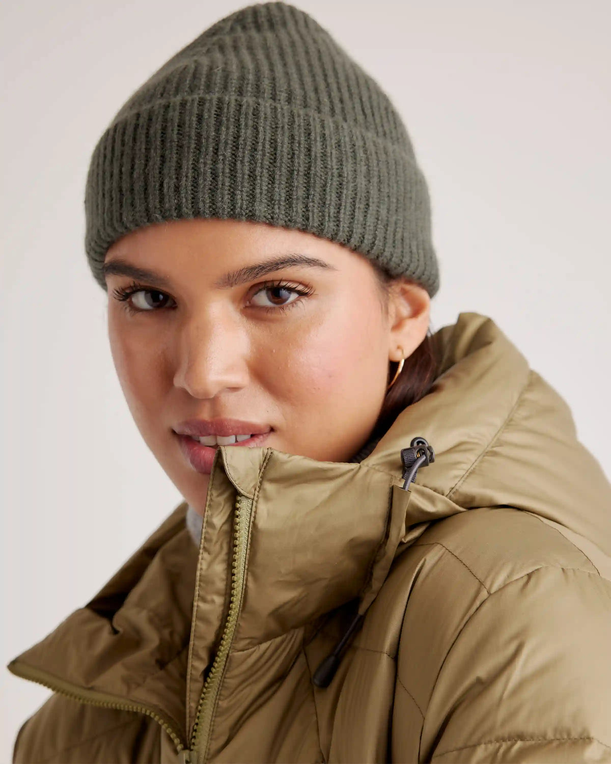 Mongolian Cashmere Ribbed Beanie