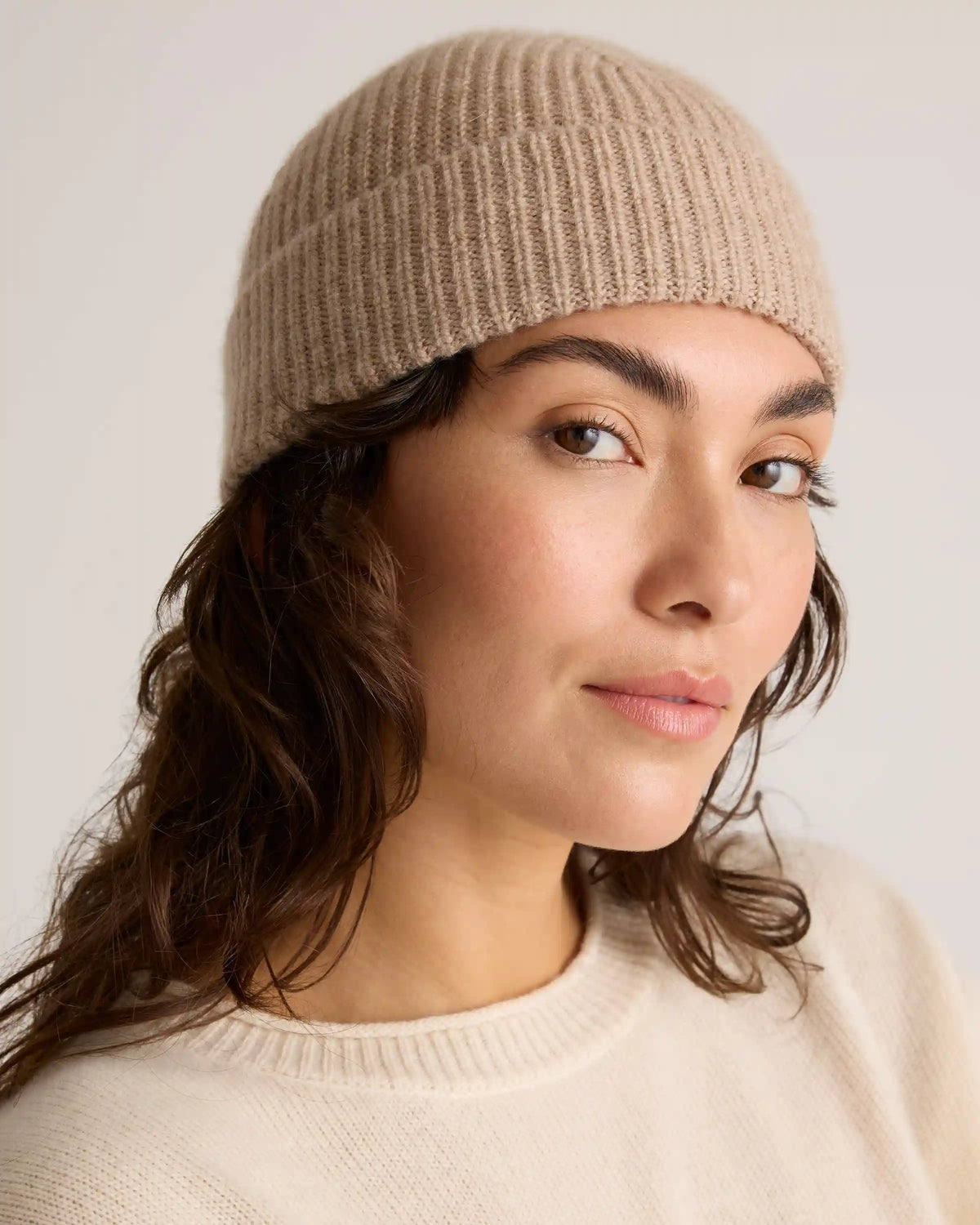 Mongolian Cashmere Ribbed Beanie