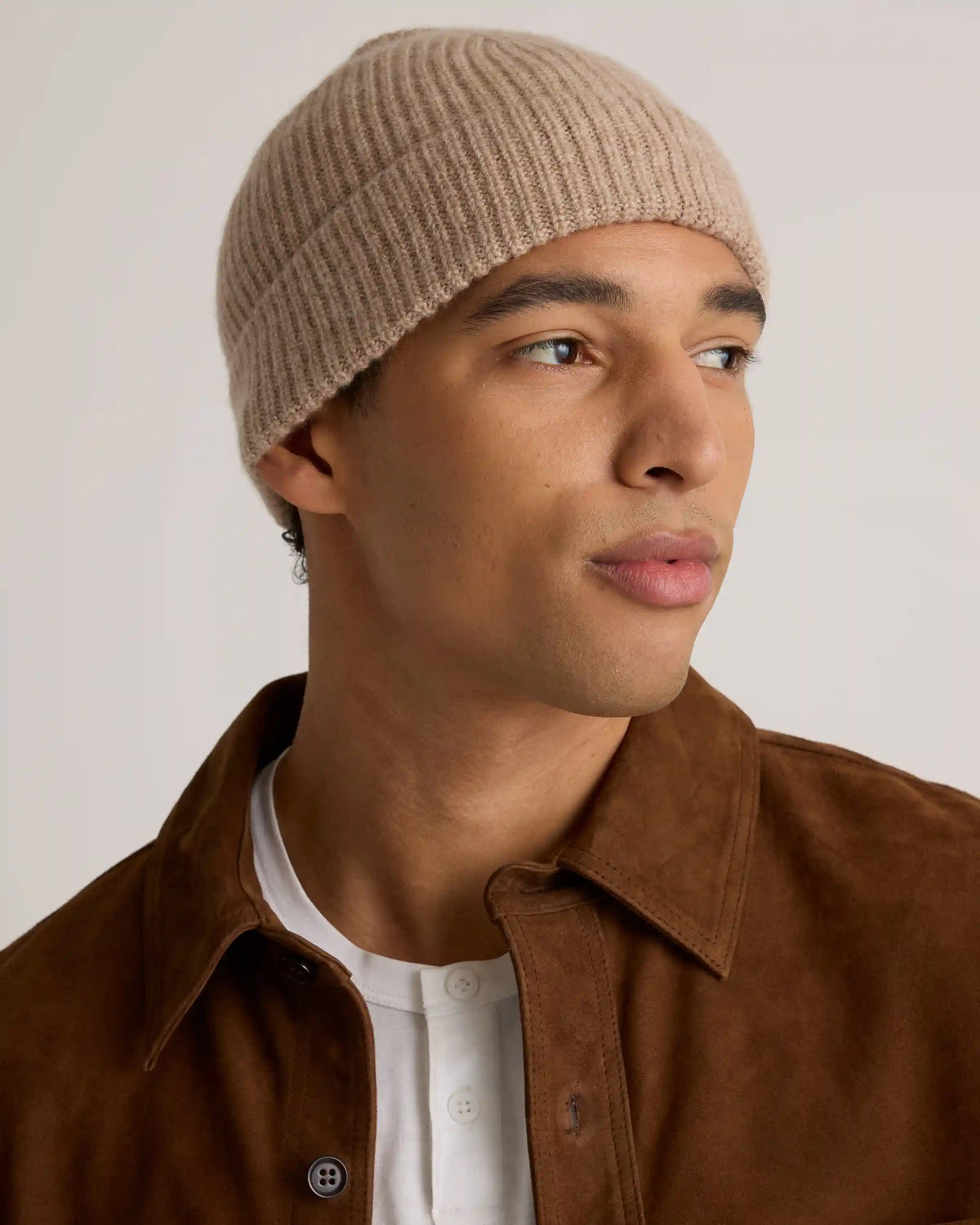 Mongolian Cashmere Ribbed Beanie