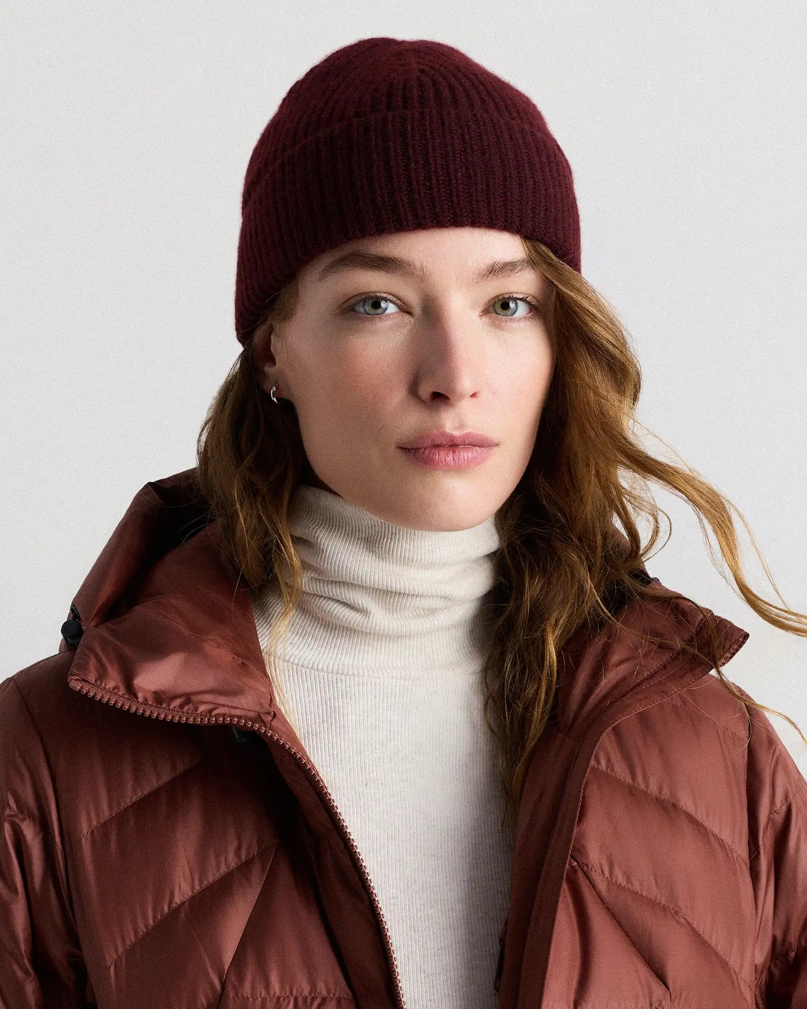 Mongolian Cashmere Ribbed Beanie