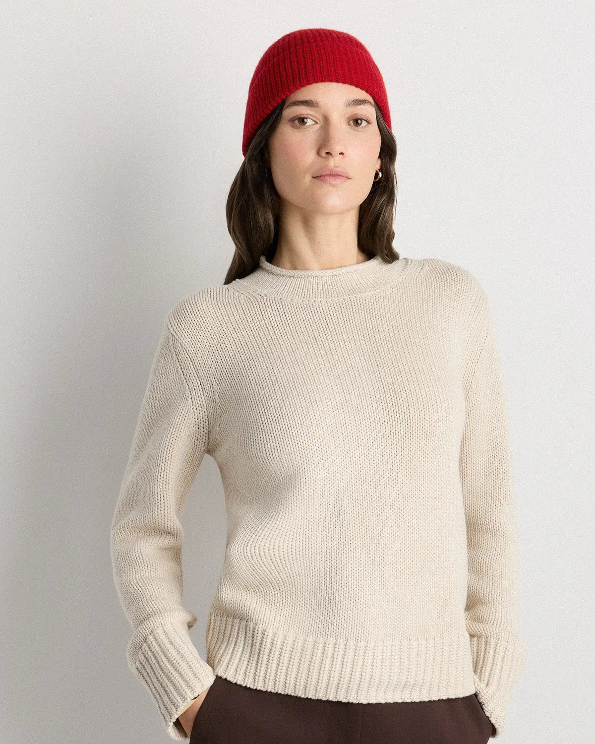 Mongolian Cashmere Ribbed Beanie