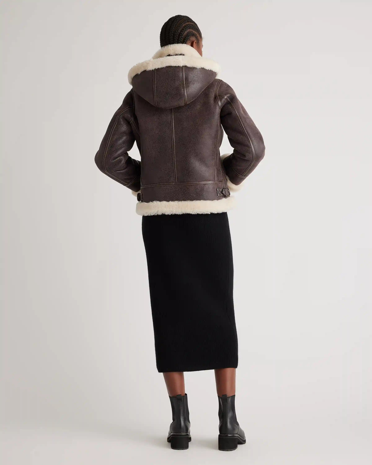 100% Shearling Cold Weather Bomber Jacket