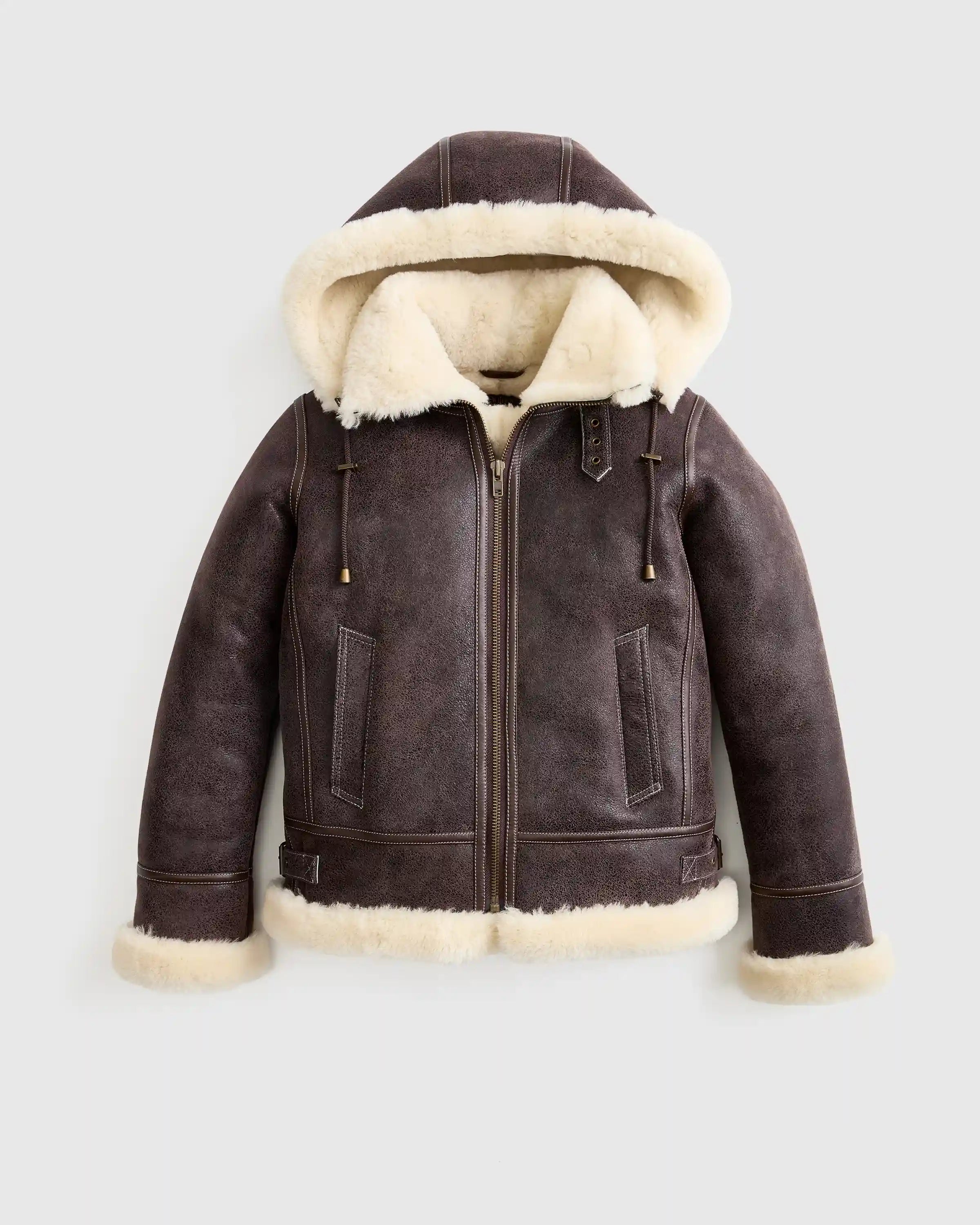 100% Shearling Cold Weather Bomber Jacket