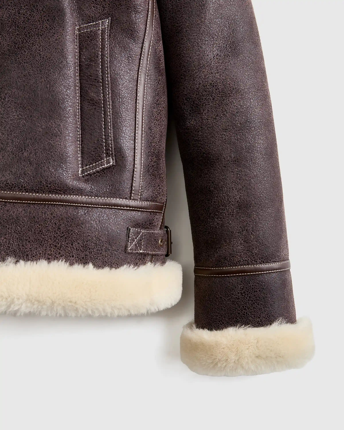 100% Shearling Cold Weather Bomber Jacket