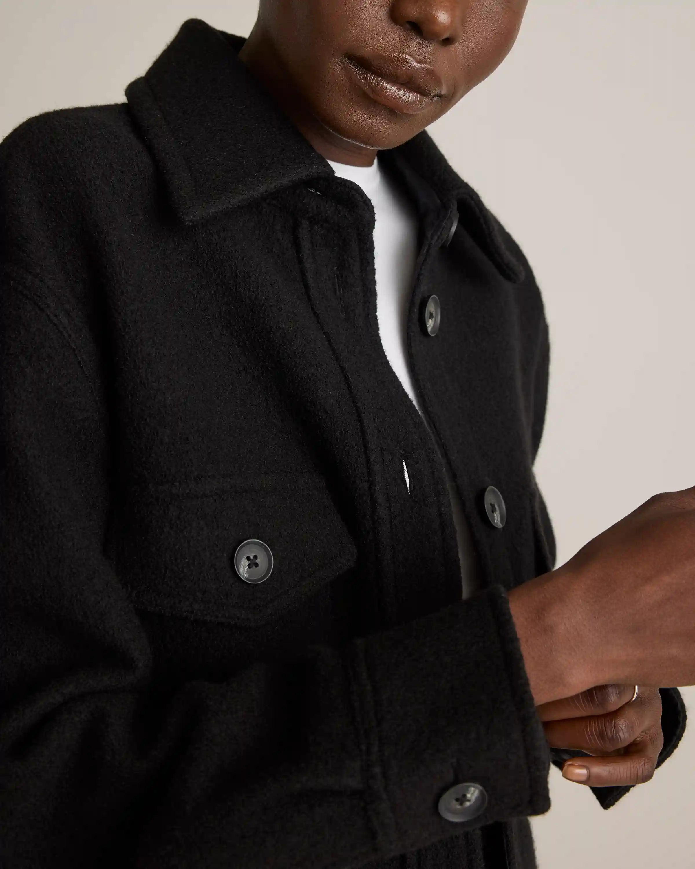 100% Merino Wool Shirt Jacket