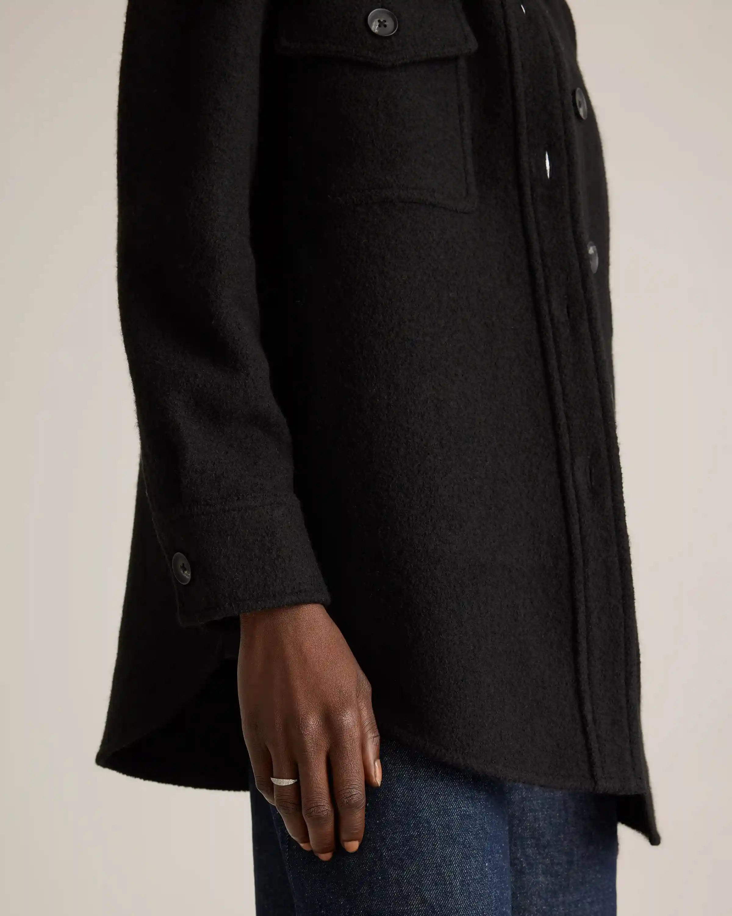 100% Merino Wool Shirt Jacket