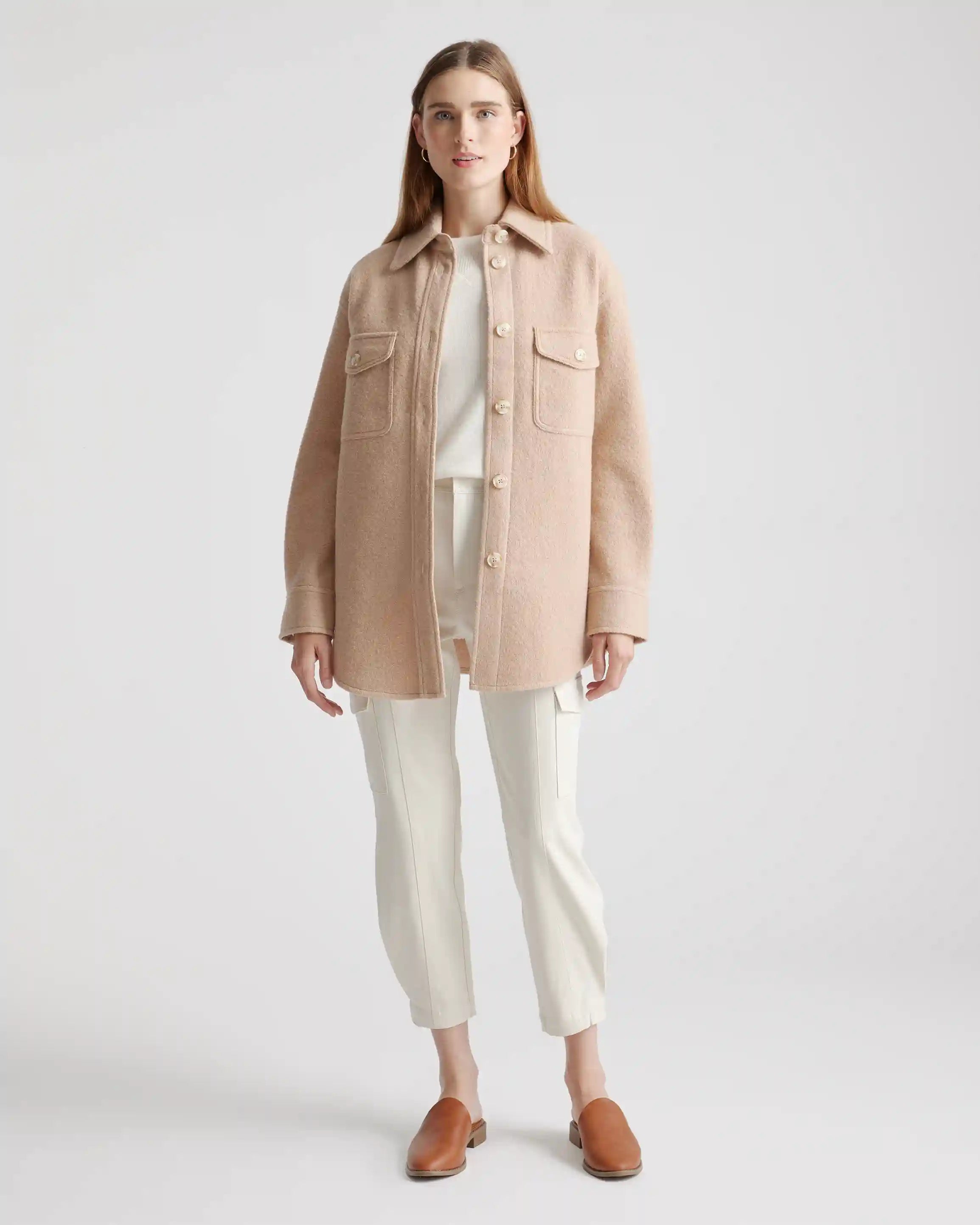 100% Merino Wool Shirt Jacket