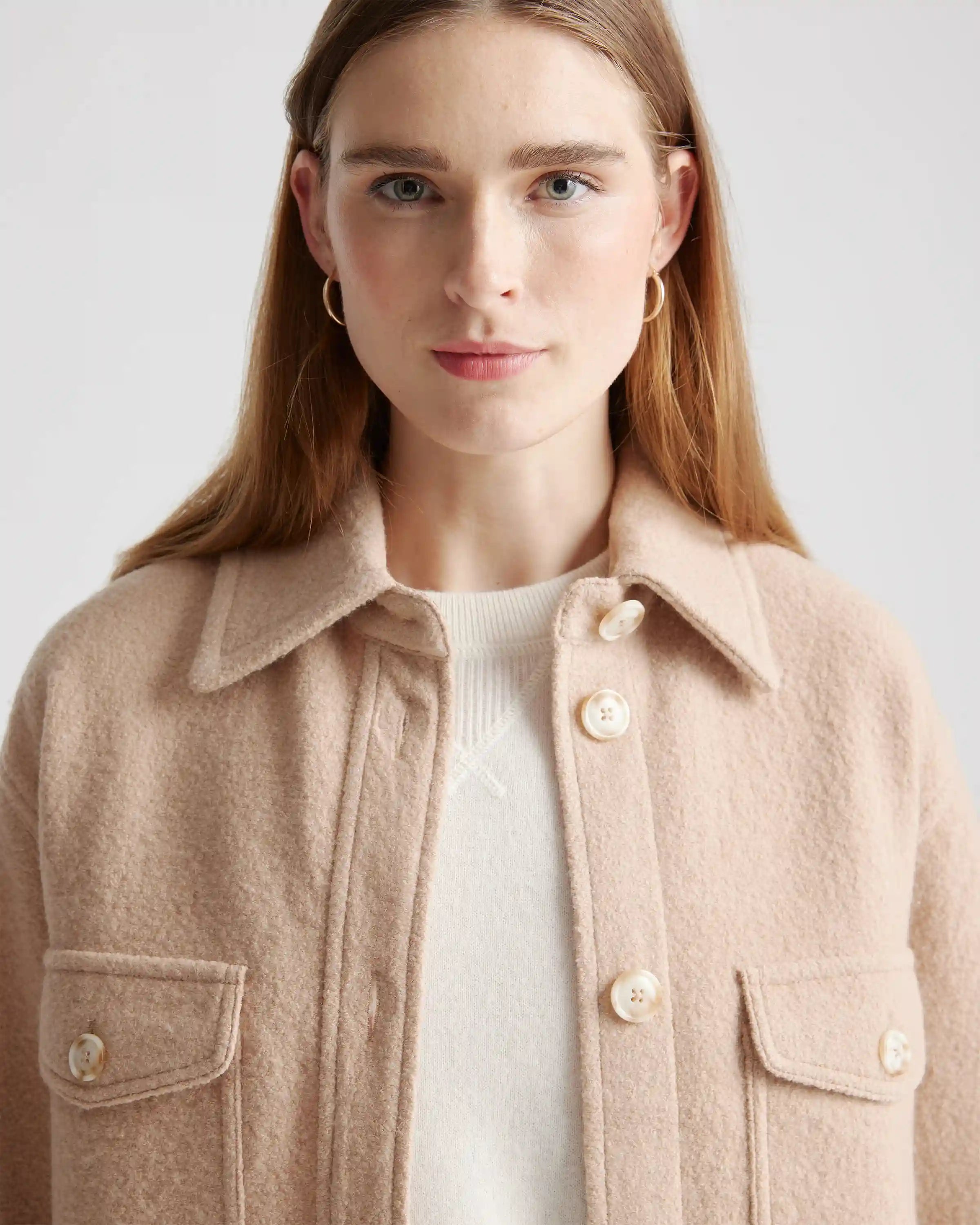 100% Merino Wool Shirt Jacket