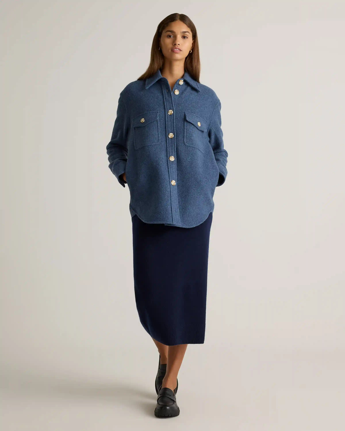 100% Merino Wool Shirt Jacket