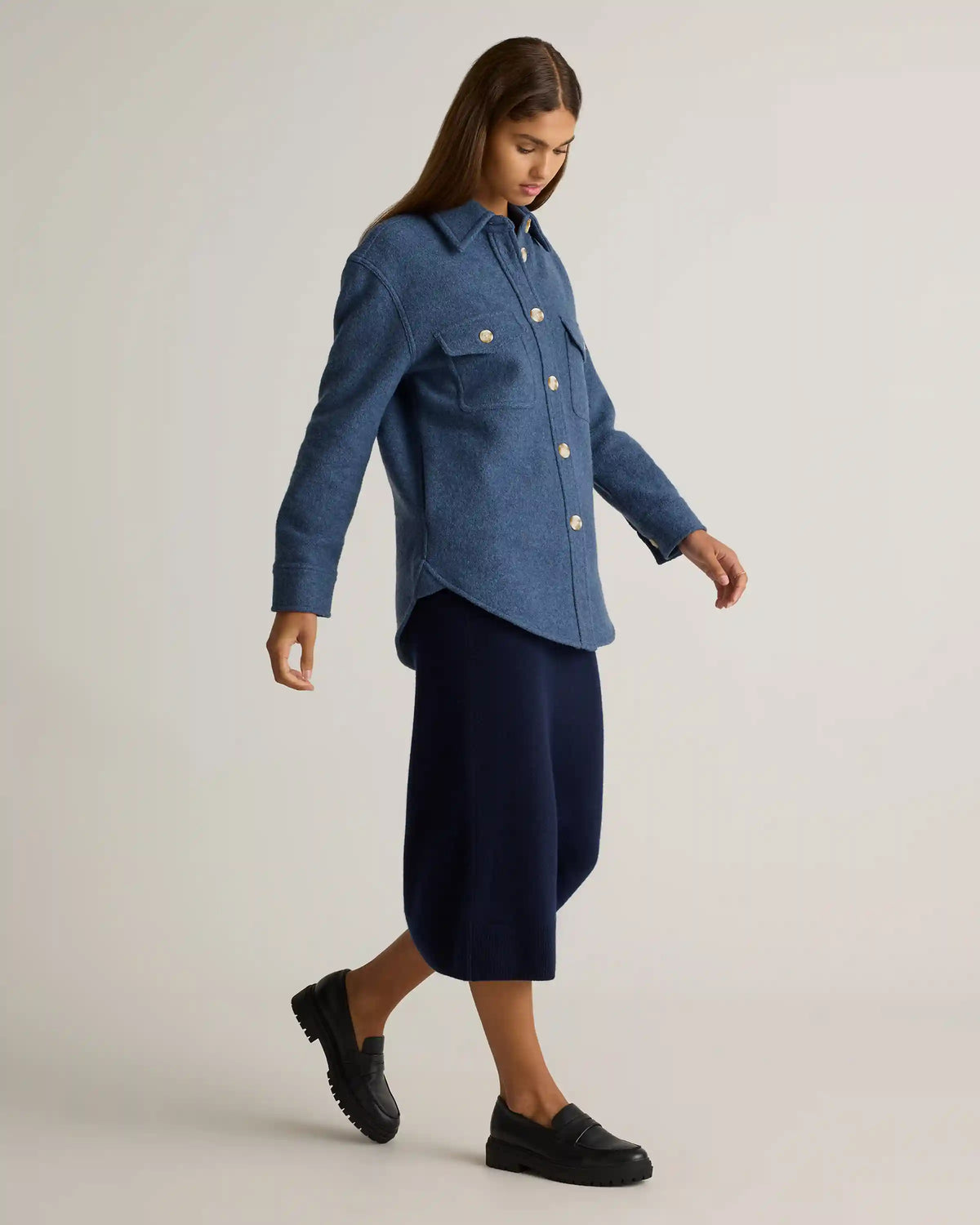100% Merino Wool Shirt Jacket