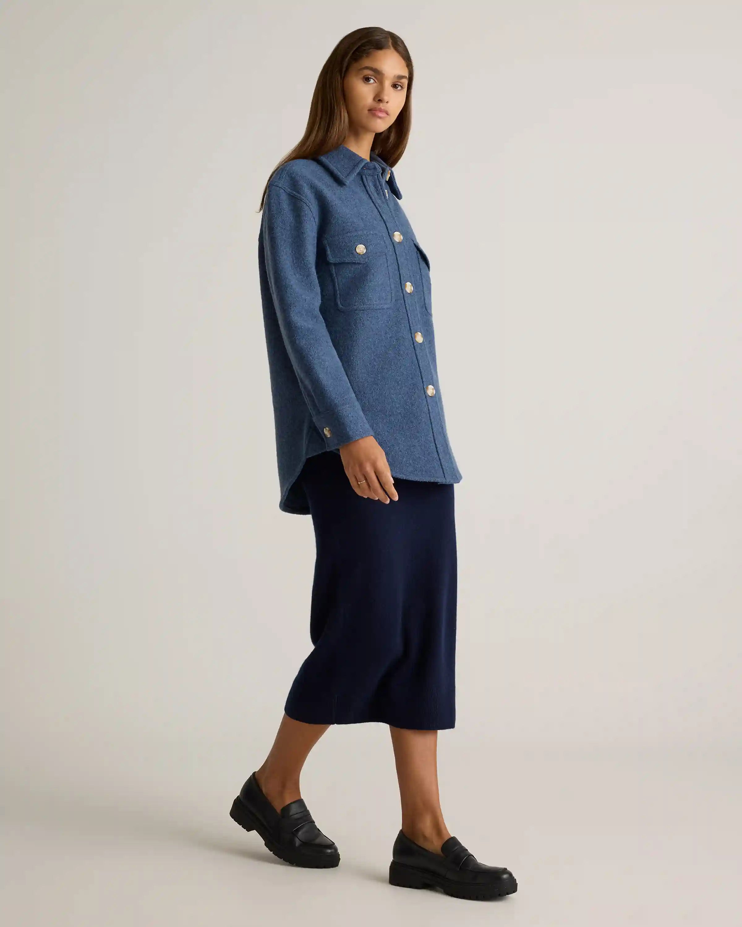 100% Merino Wool Shirt Jacket