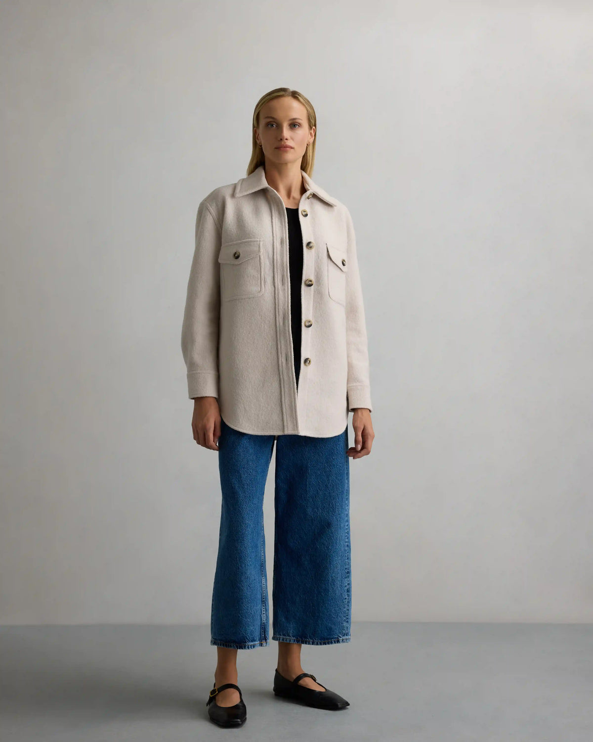 100% Merino Wool Shirt Jacket