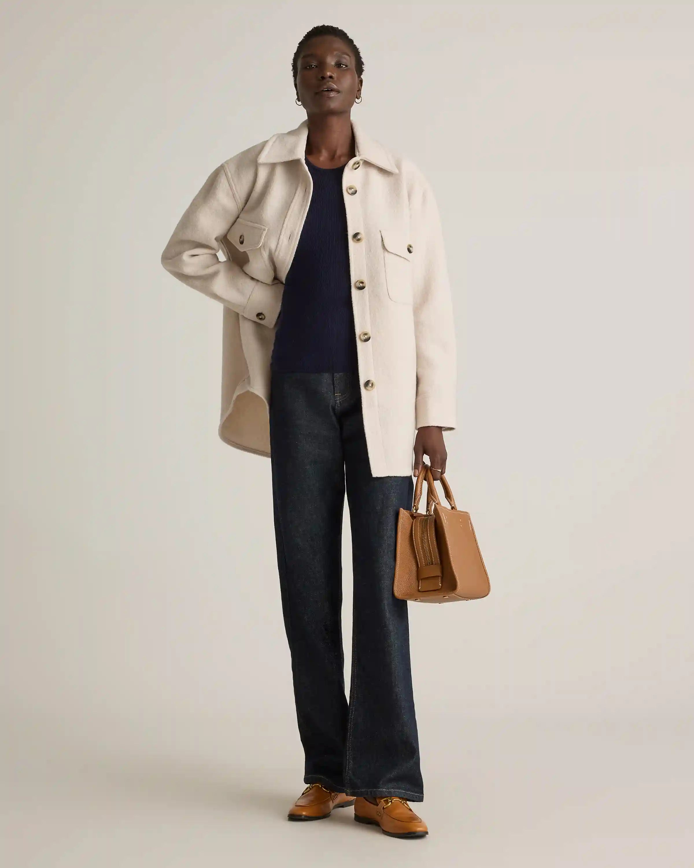 100% Merino Wool Shirt Jacket