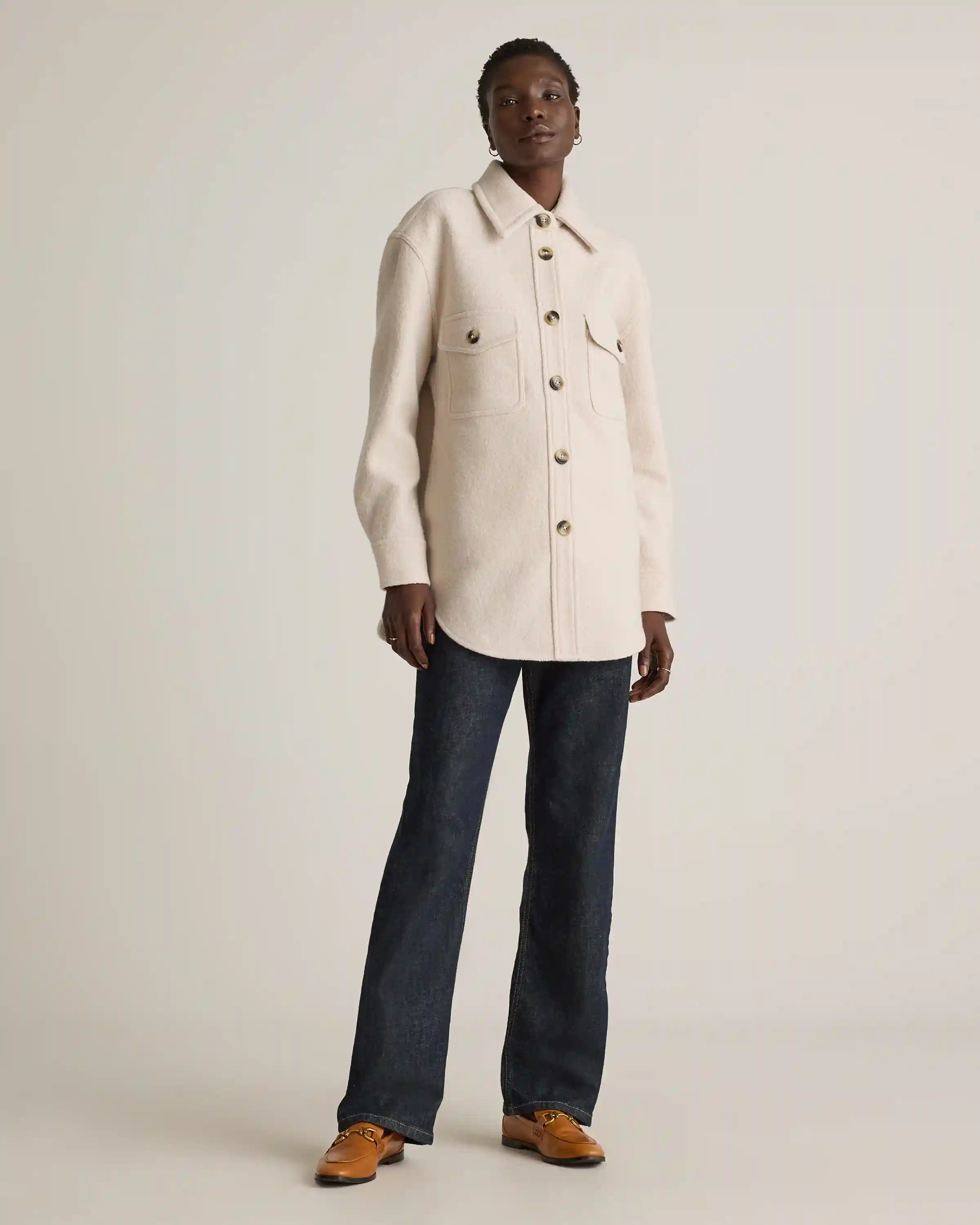 100% Merino Wool Shirt Jacket