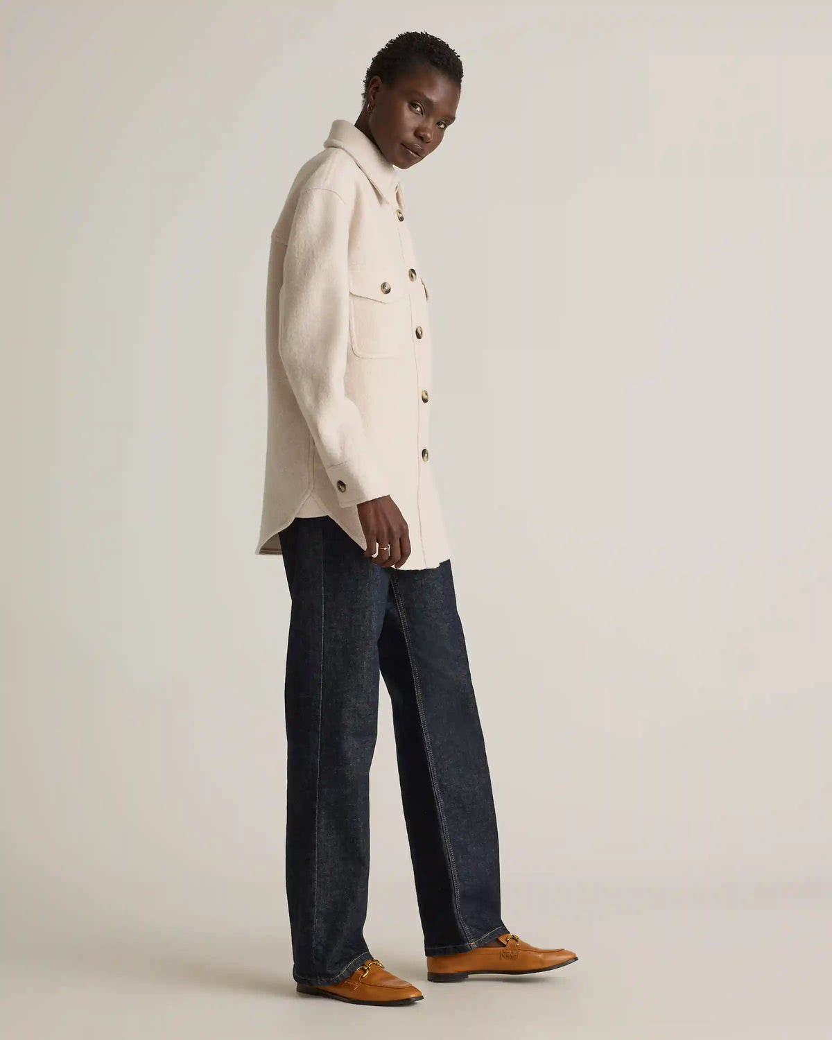 100% Merino Wool Shirt Jacket
