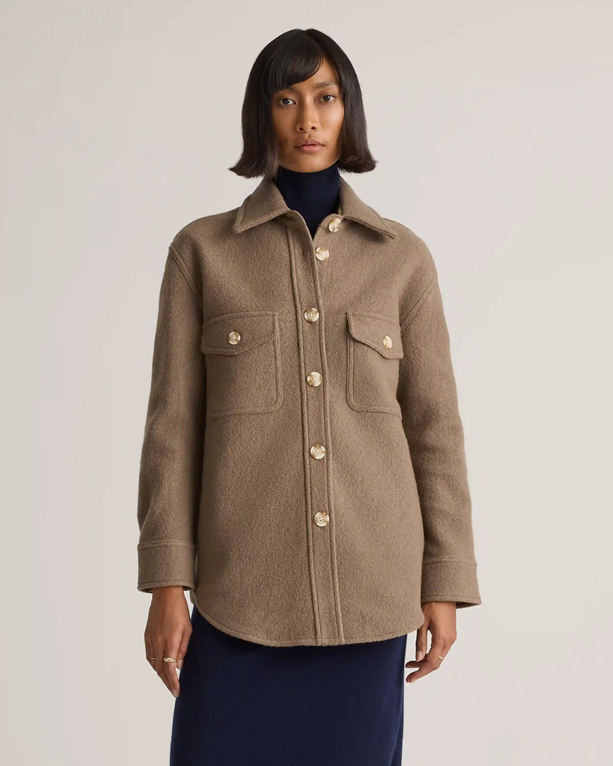 100% Merino Wool Shirt Jacket