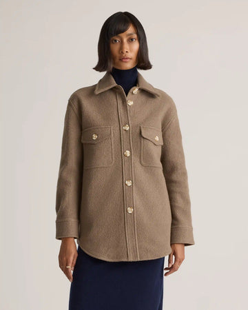 100% Merino Wool Shirt Jacket