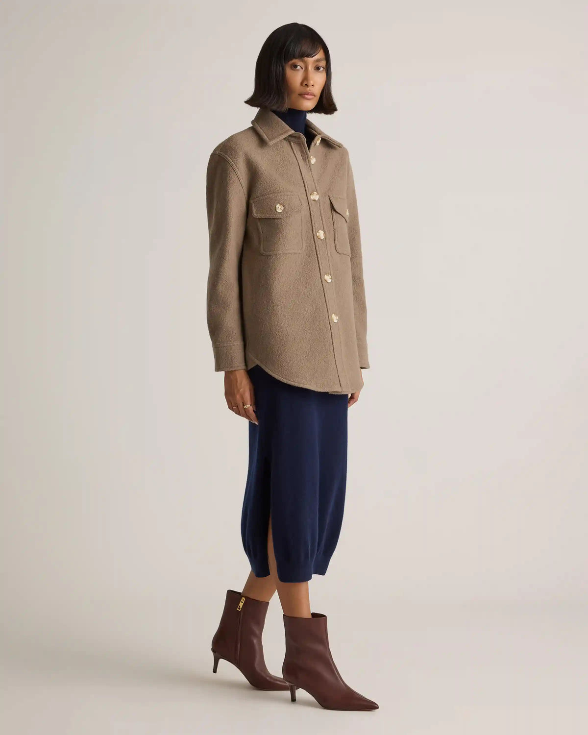 100% Merino Wool Shirt Jacket