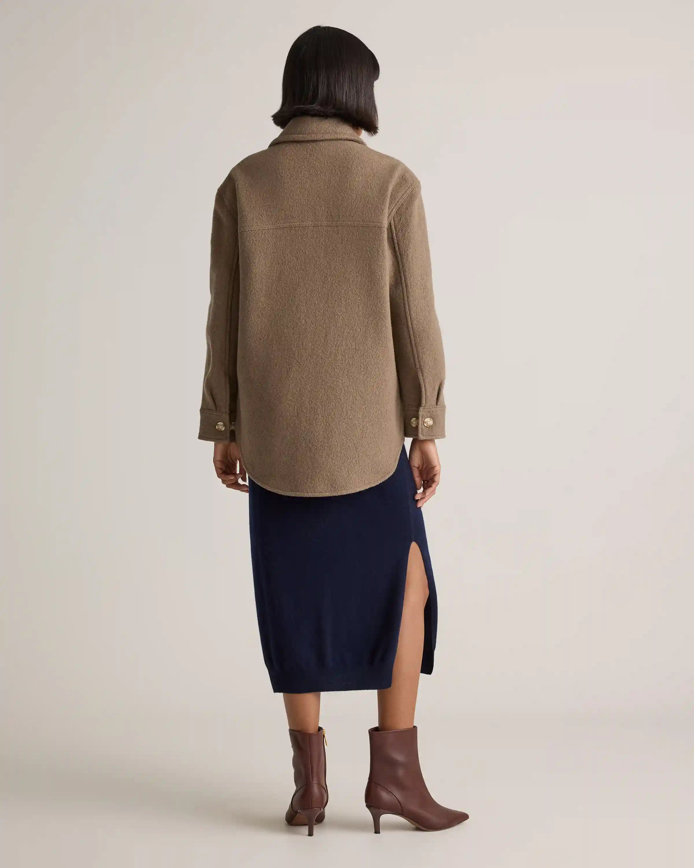 100% Merino Wool Shirt Jacket