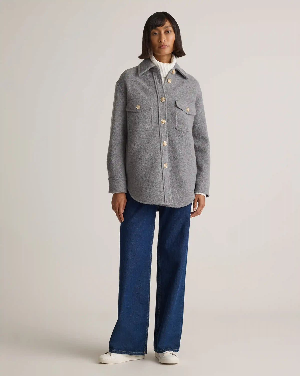 100% Merino Wool Shirt Jacket