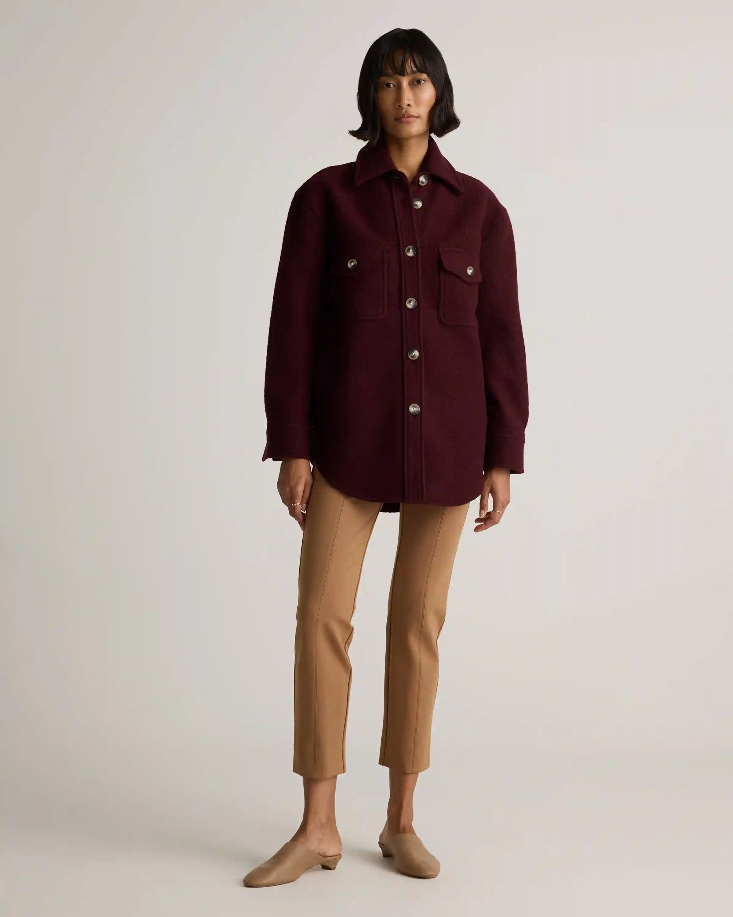 100% Merino Wool Shirt Jacket