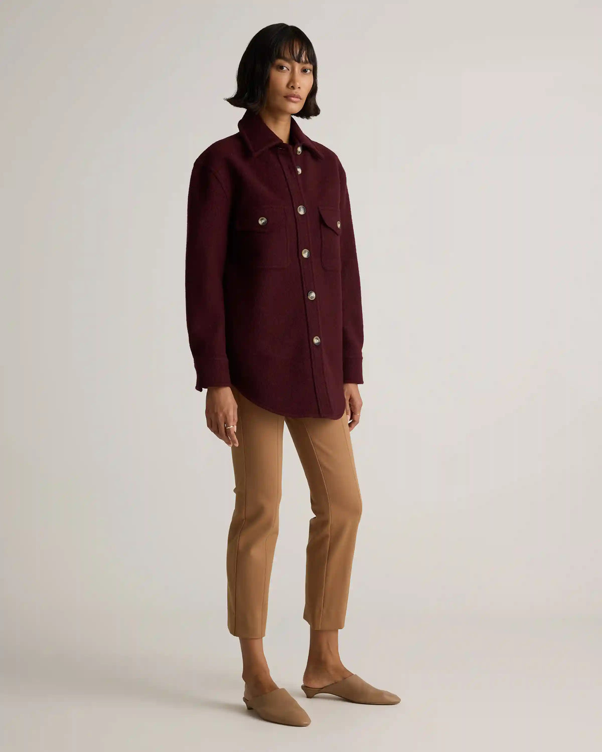 100% Merino Wool Shirt Jacket