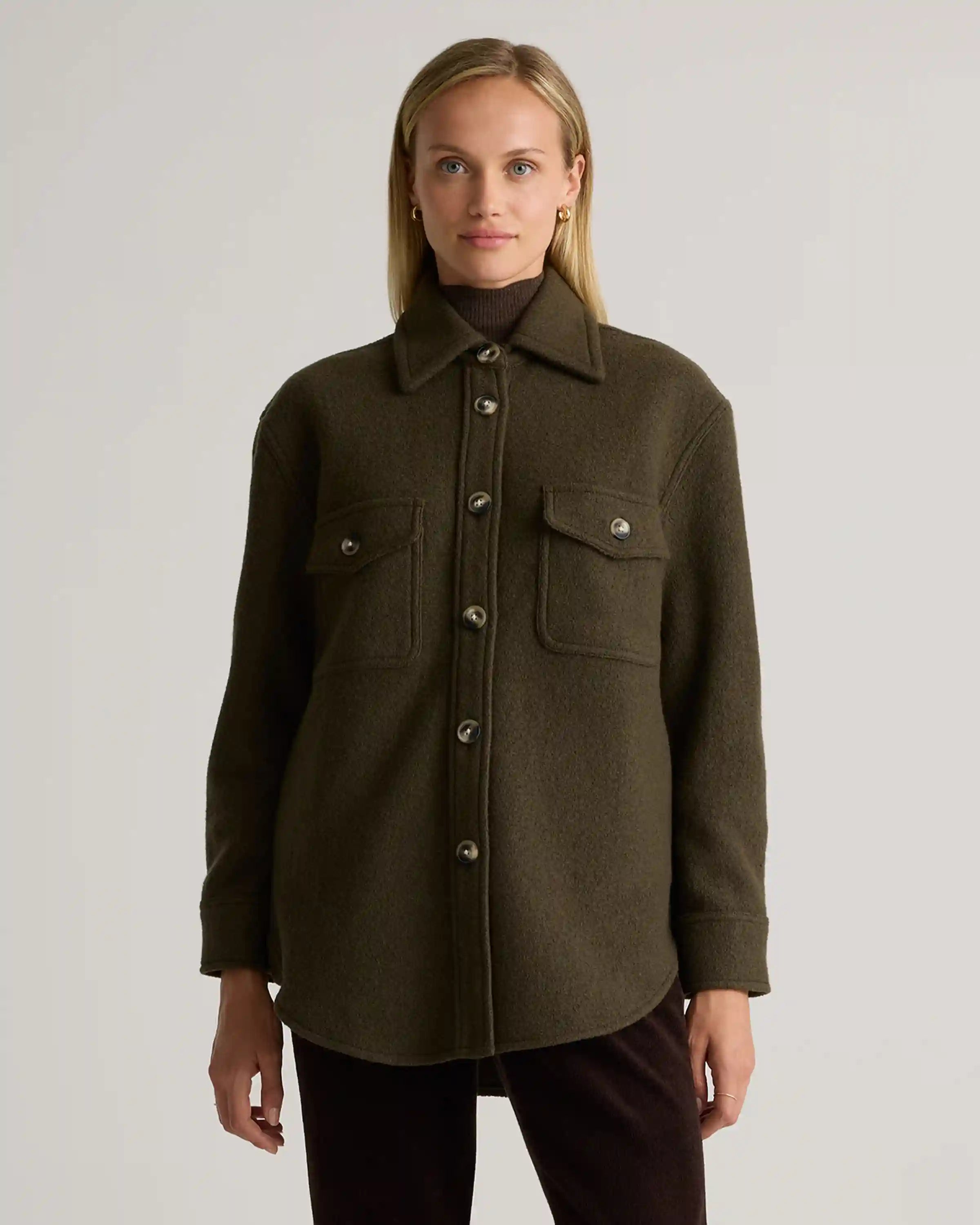 100% Merino Wool Shirt Jacket
