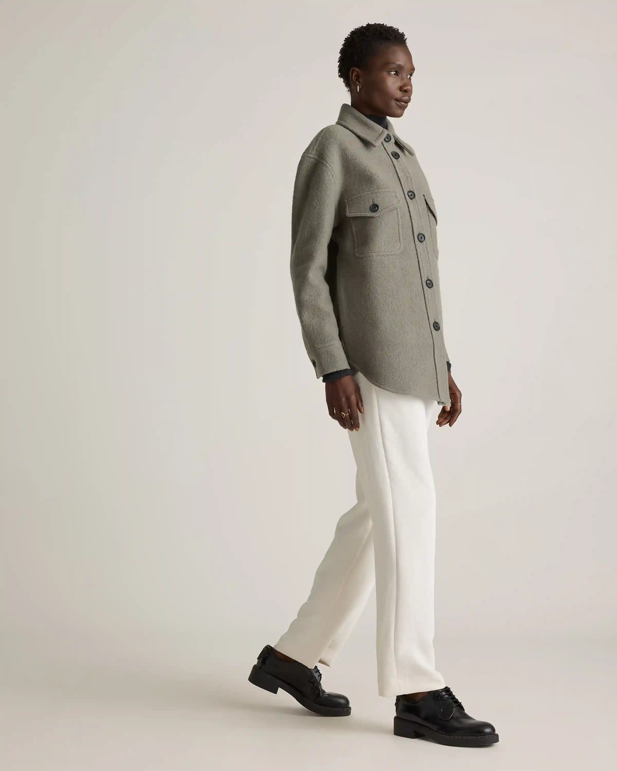 100% Merino Wool Shirt Jacket