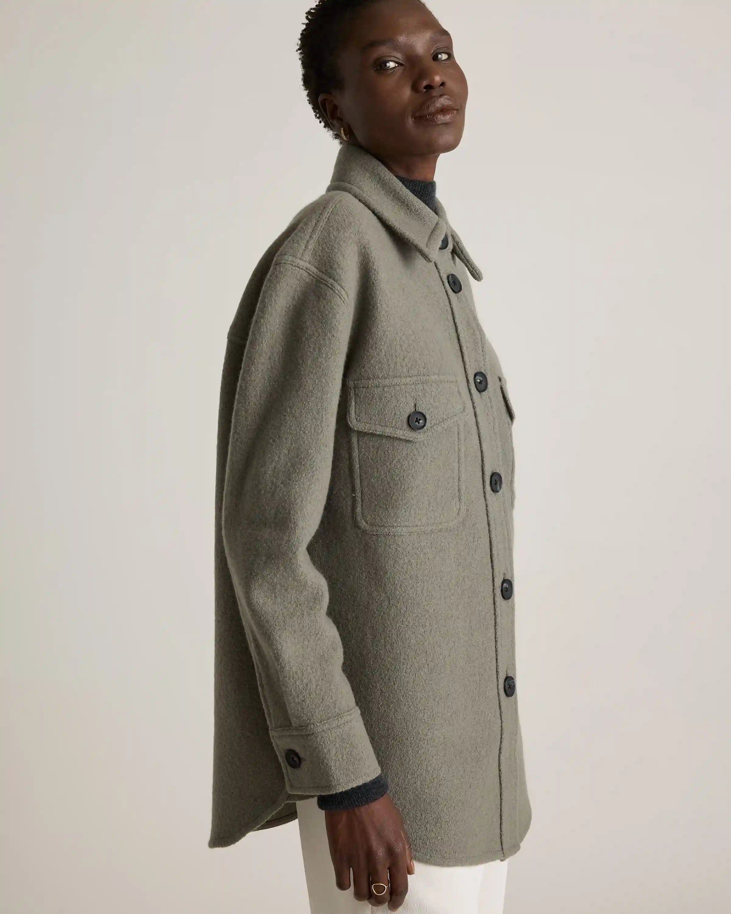 100% Merino Wool Shirt Jacket