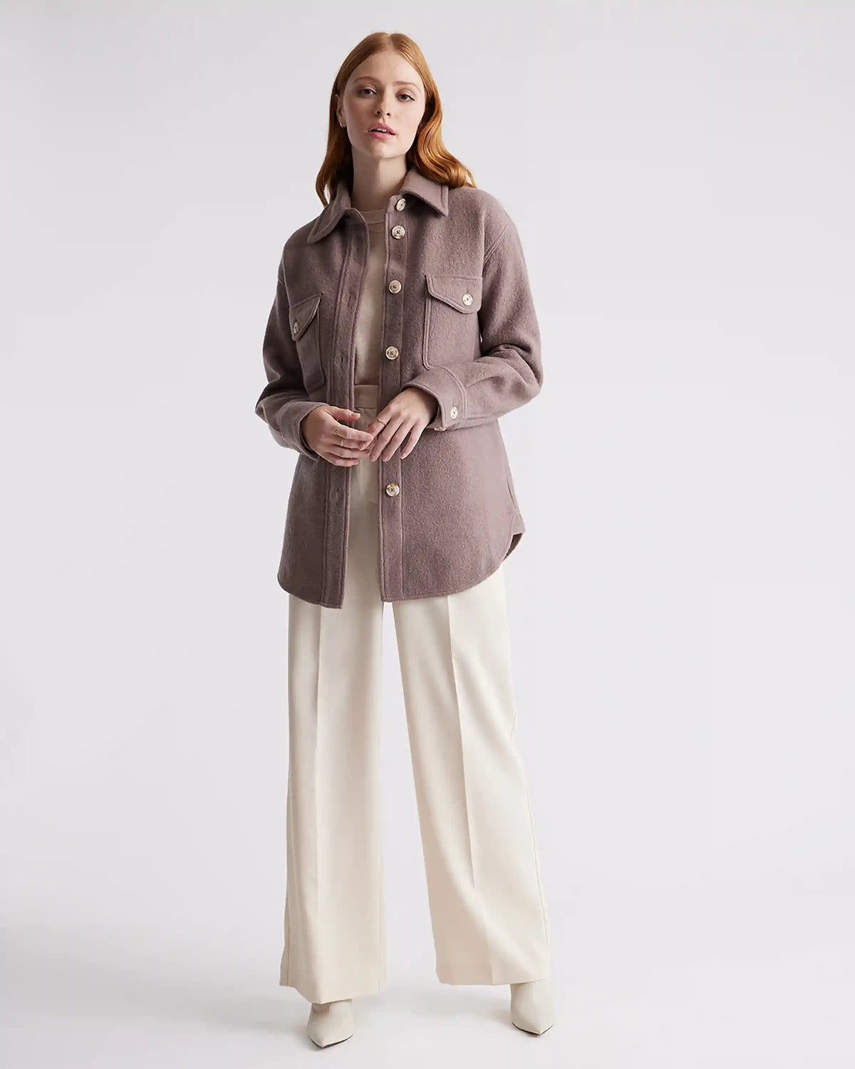 100% Merino Wool Shirt Jacket
