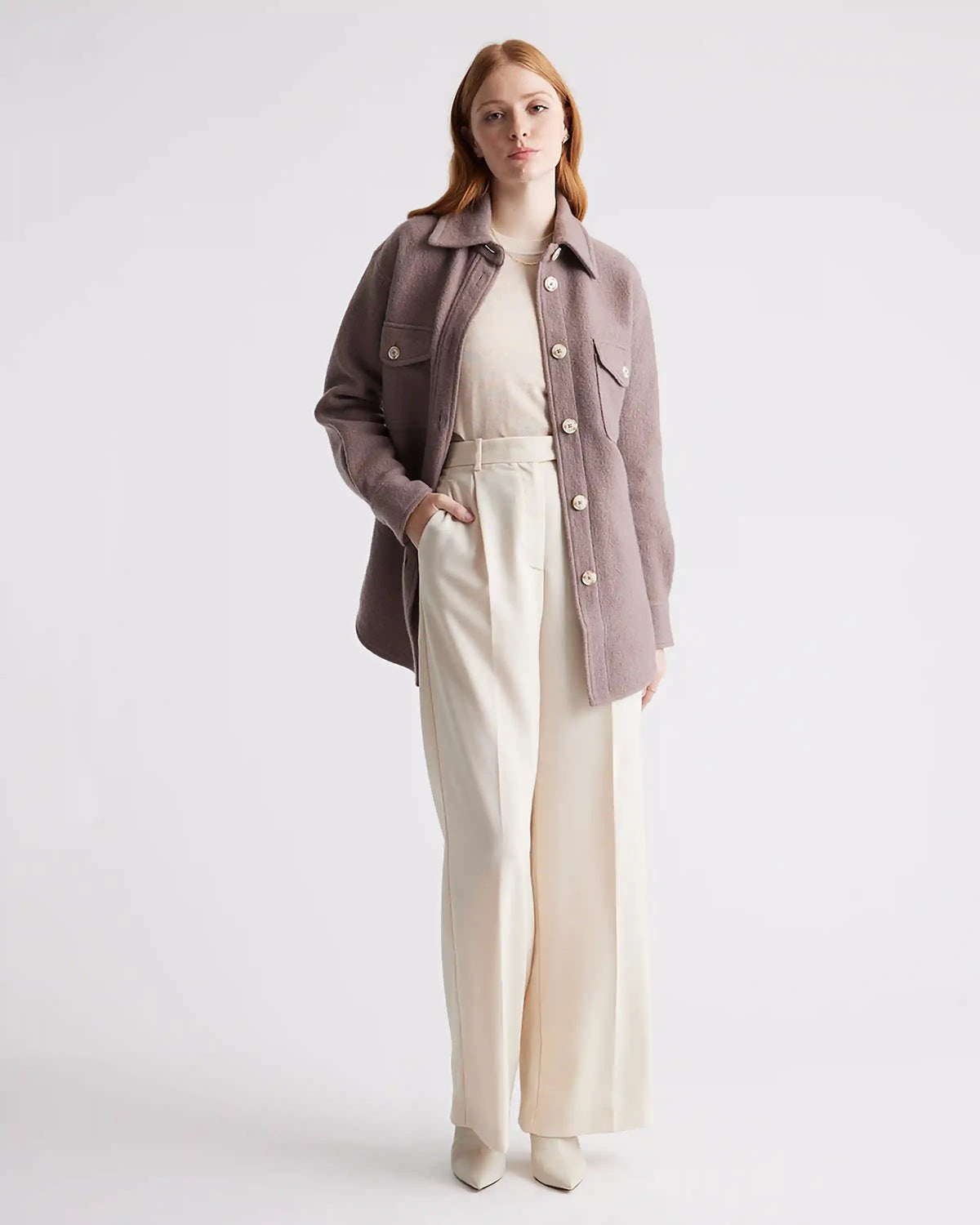 100% Merino Wool Shirt Jacket