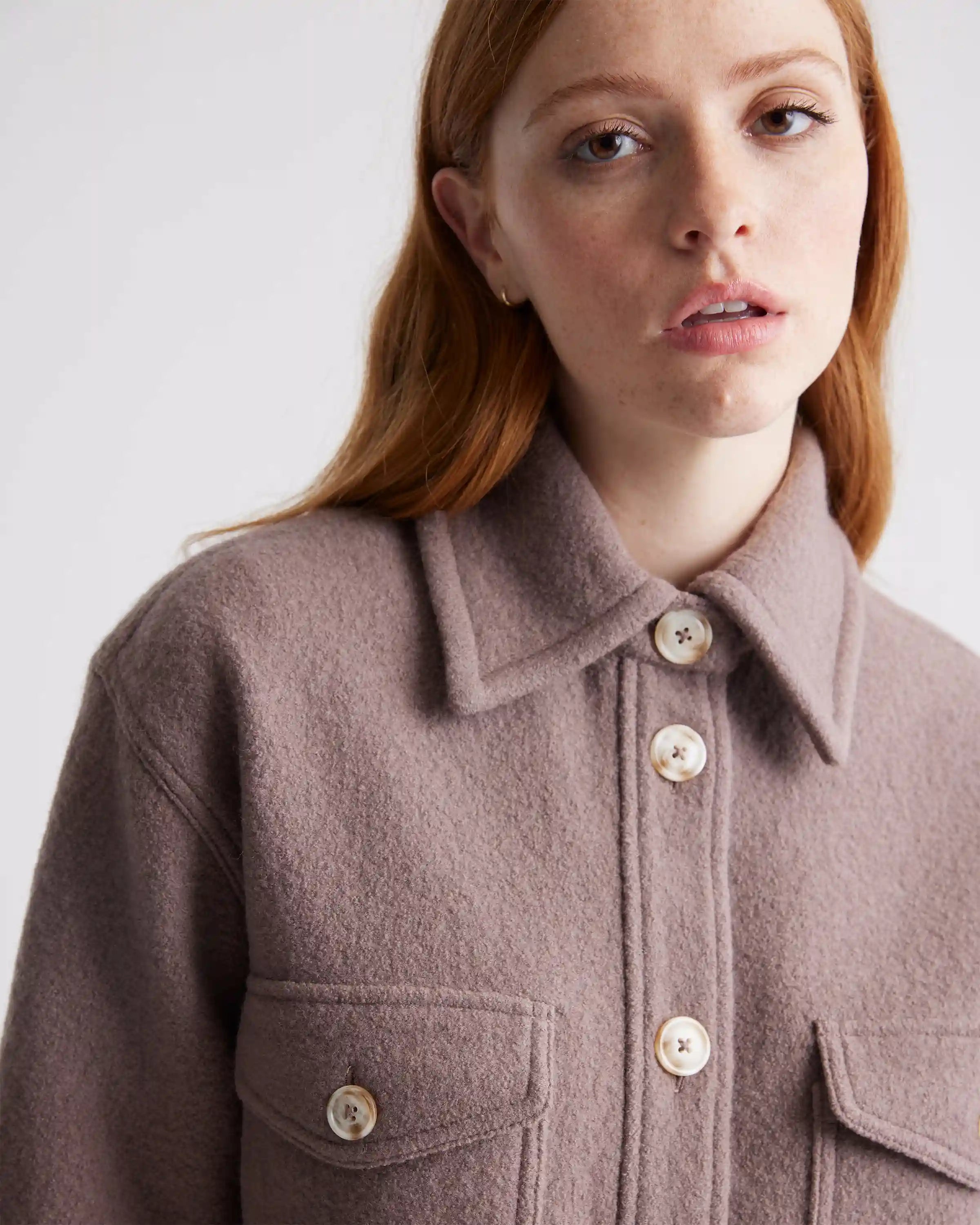 100% Merino Wool Shirt Jacket