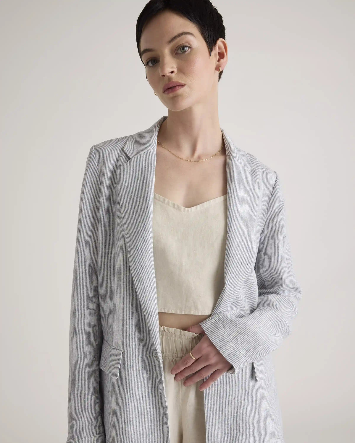 100% European Linen Blazer