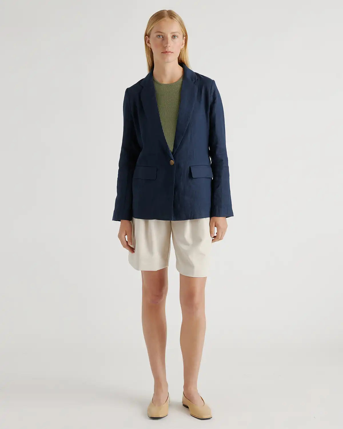 100% European Linen Blazer