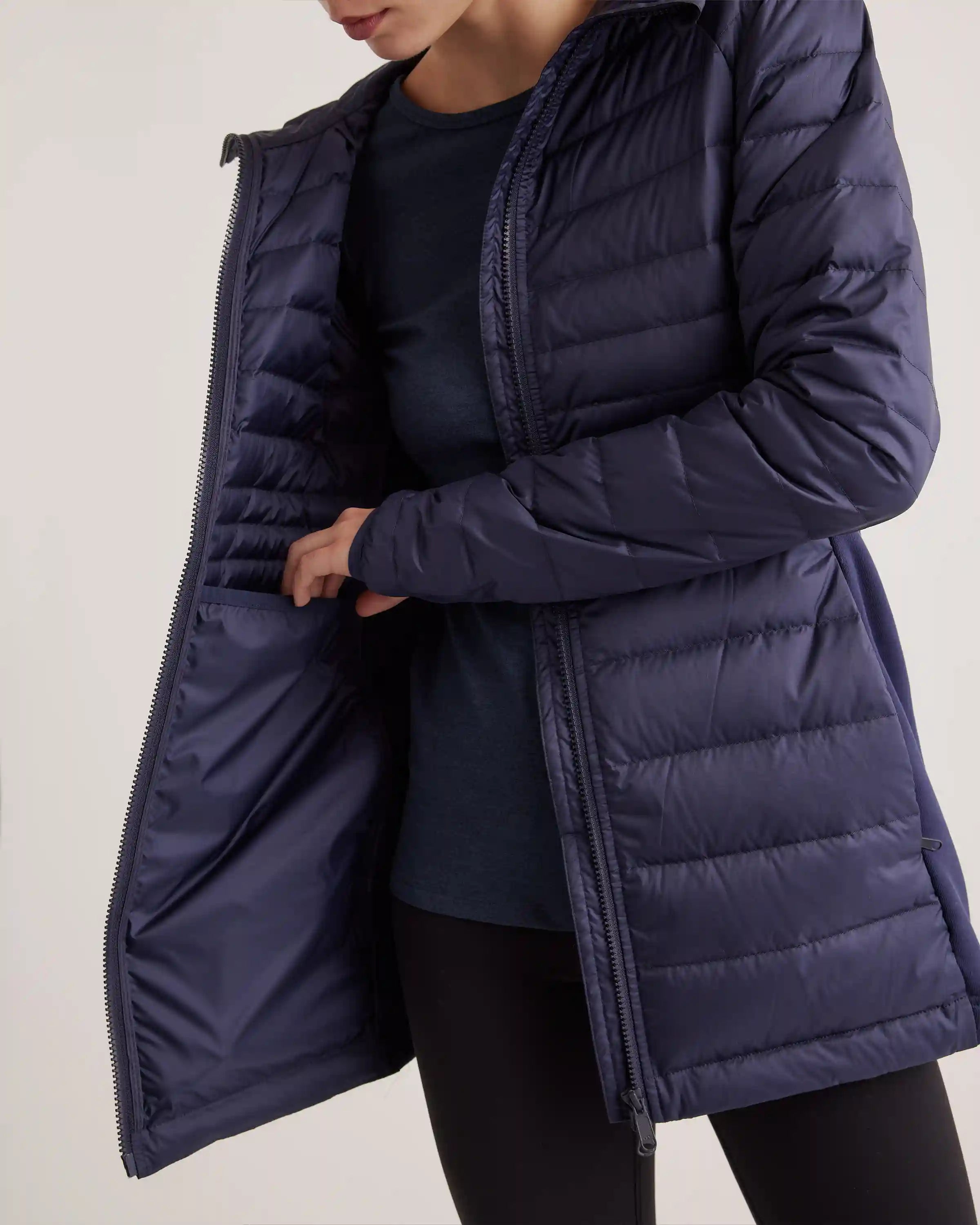 Lightweight Down Packable Long Puffer Jacket