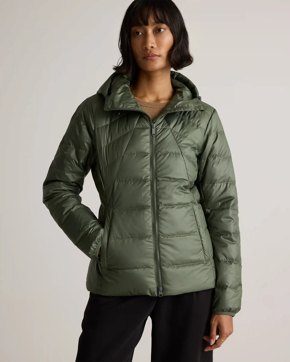 Lightweight Down Packable Puffer Hooded Jacket