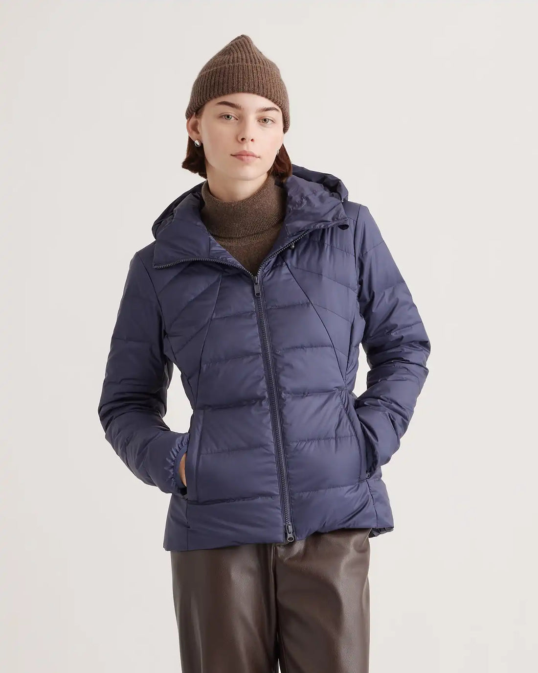 Lightweight Down Packable Puffer Hooded Jacket