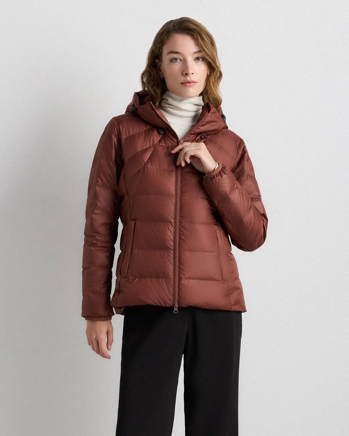 Lightweight Down Packable Puffer Hooded Jacket