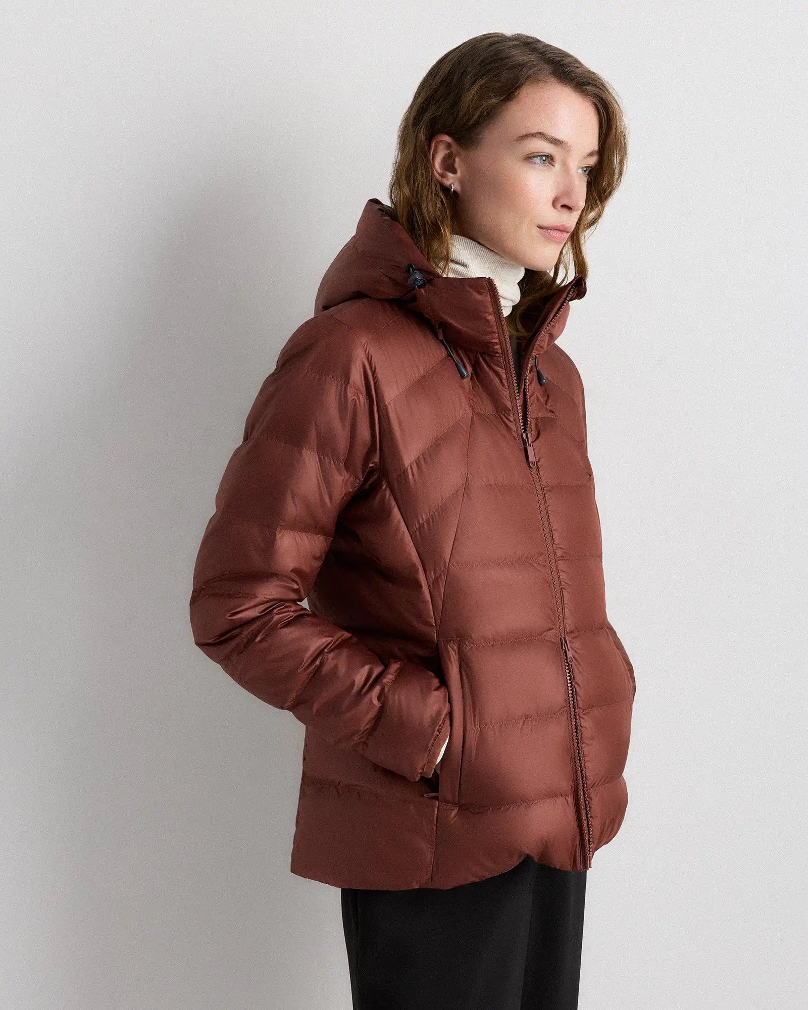 Lightweight Down Packable Puffer Hooded Jacket
